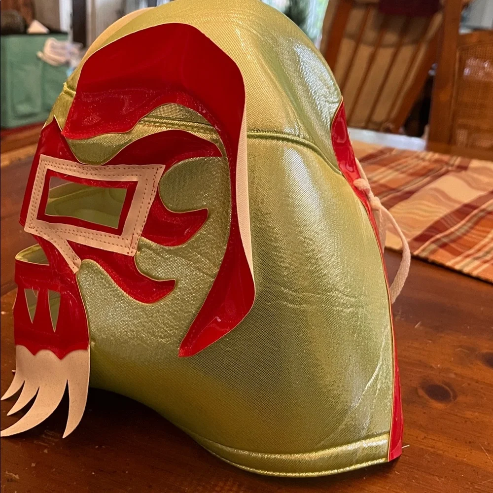 Red and Green Wrestling Mask from Mexico
